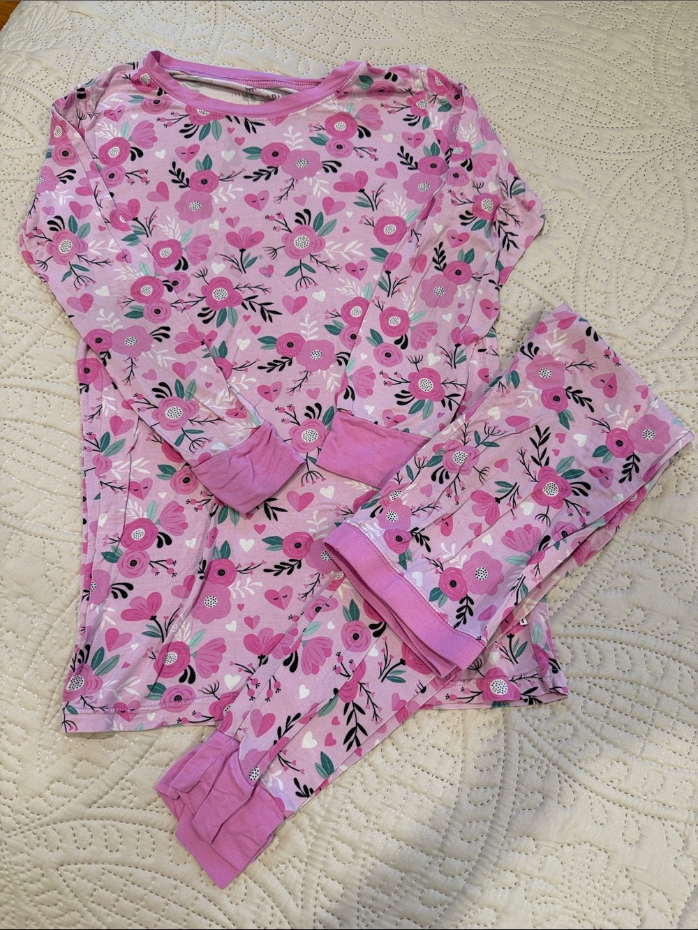 Little Sleepies Pink Floral Long Sleeve Pajama Set